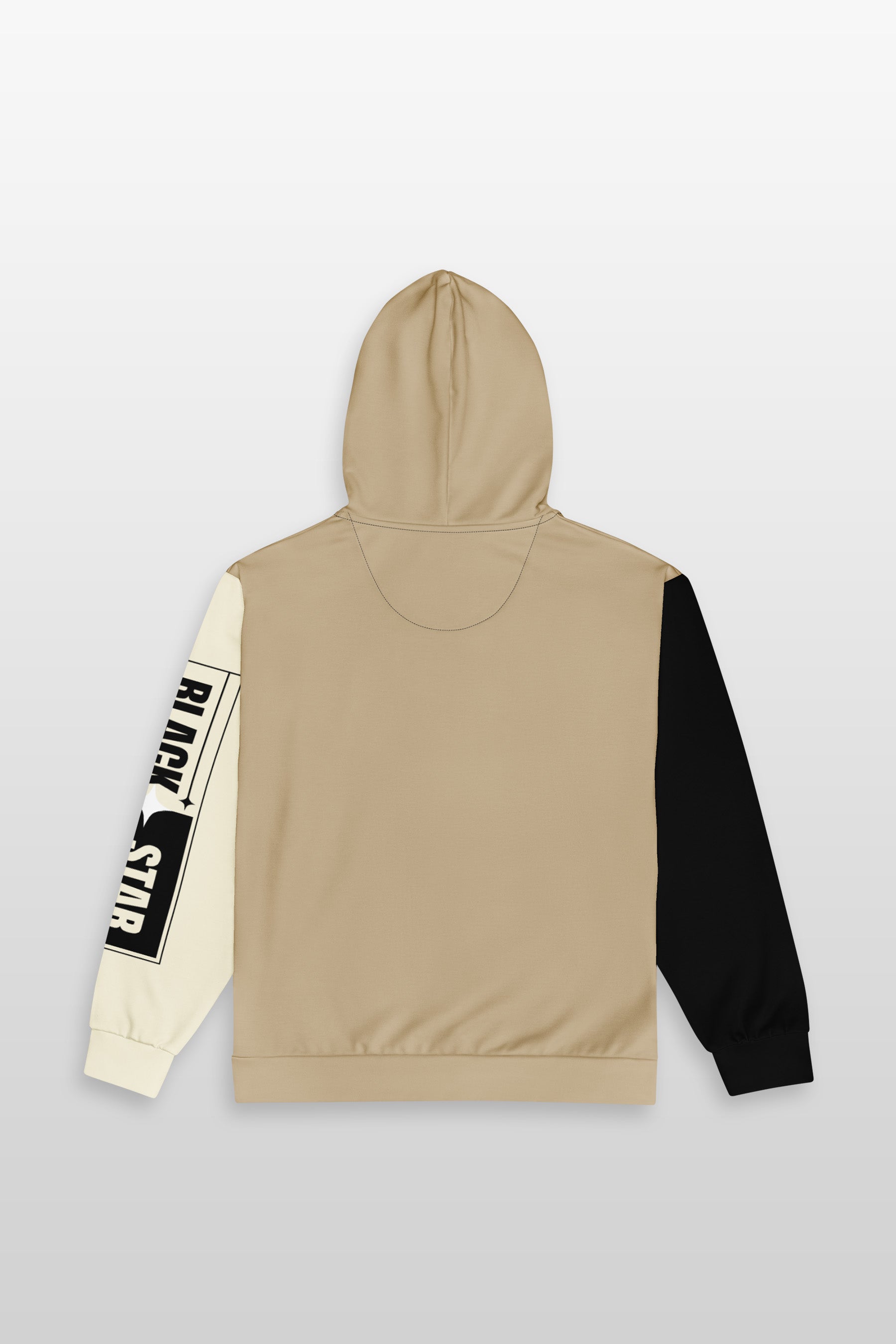 BLACK STAR ZIP HOODIE
